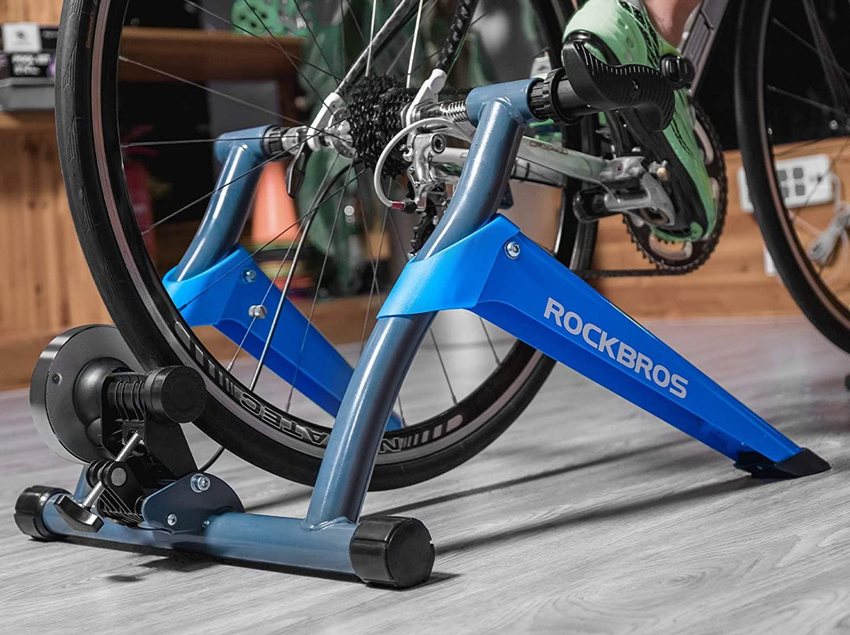 ROCKBROS Bike Trainer Stand for Indoor Riding Bicycle Exercise Magnetic Stand for Road Mountain Bikes (26-28” Wheel)
