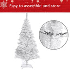 7.5ft Pre-Lit Hinged Full Fir Artificial Christmas Tree w/ 1,096 Branch Tips, 360 Led Lights, Foldable Metal Stand, Holiday Decoration