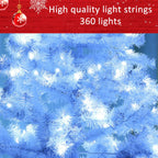 7.5ft Pre-Lit Hinged Full Fir Artificial Christmas Tree w/ 1,096 Branch Tips, 360 Led Lights, Foldable Metal Stand, Holiday Decoration