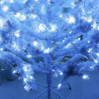 7.5ft Pre-Lit Hinged Full Fir Artificial Christmas Tree w/ 1,096 Branch Tips, 360 Led Lights, Foldable Metal Stand, Holiday Decoration