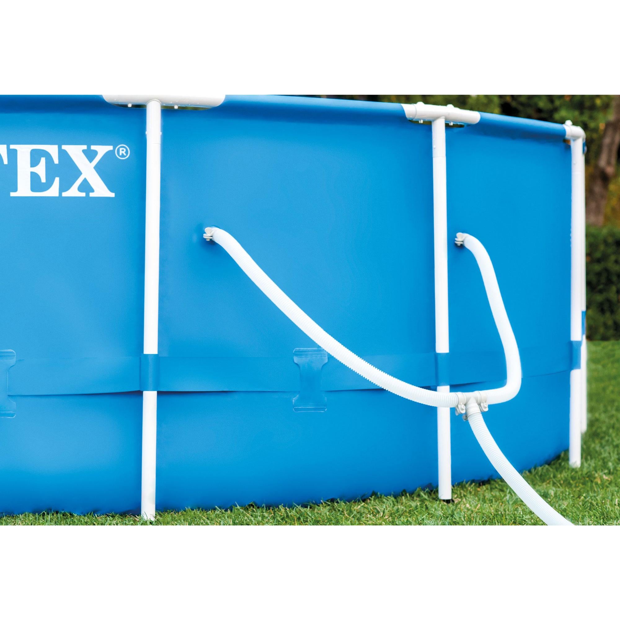 intex 12' x 30" metal frame round pool (2 pack) &amp; replacement cartridge (6 pack)