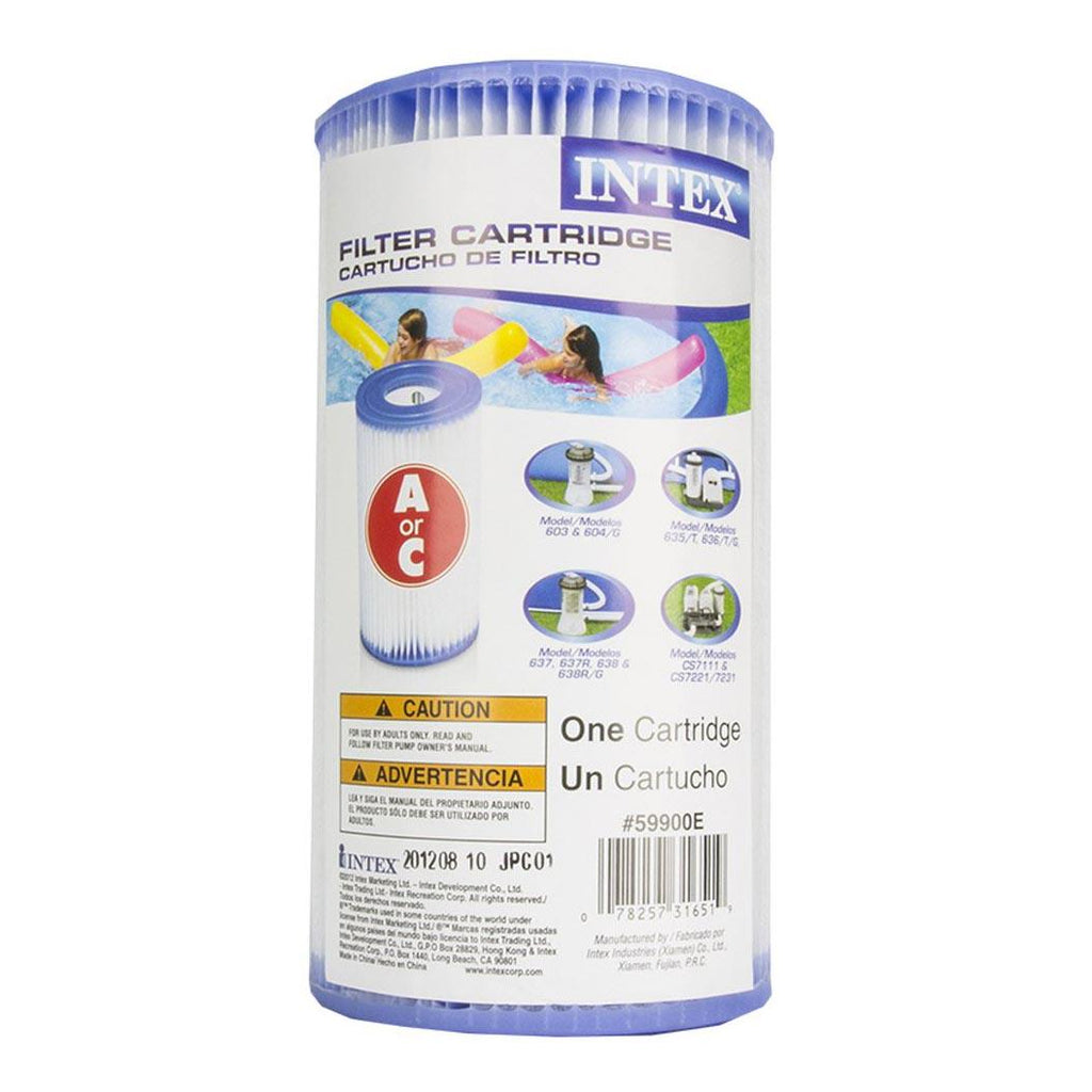 intex 12' x 30" metal frame round pool (2 pack) &amp; replacement cartridge (6 pack)