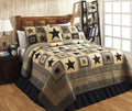 Colonial Star Black and Tan Primitive Country Quilt Set - 3 Piece (Twin (2 pc))