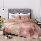 Chelsea Victoria Rose Gold Marble Comforter by Deny s