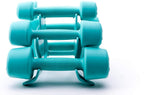 ZIVA Virgin Rubber Steel Tribell Dumbbell Set - Odorless, Ergonomic Non-Slip Comfort Grip - Exercise Weights for Core and Strength Training 閳 3 Pair Sets 閳 2 lb, 4 lb, 6 lb 閳 24 lbs, Turquoise