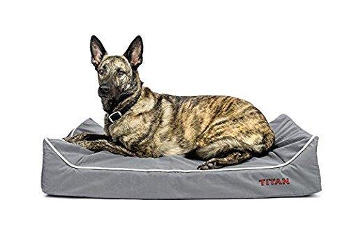 Dog Bed- Chew Resistant, Memory Foam, Washable Cover, Waterproof Liner - Durable Premium Dog Bed