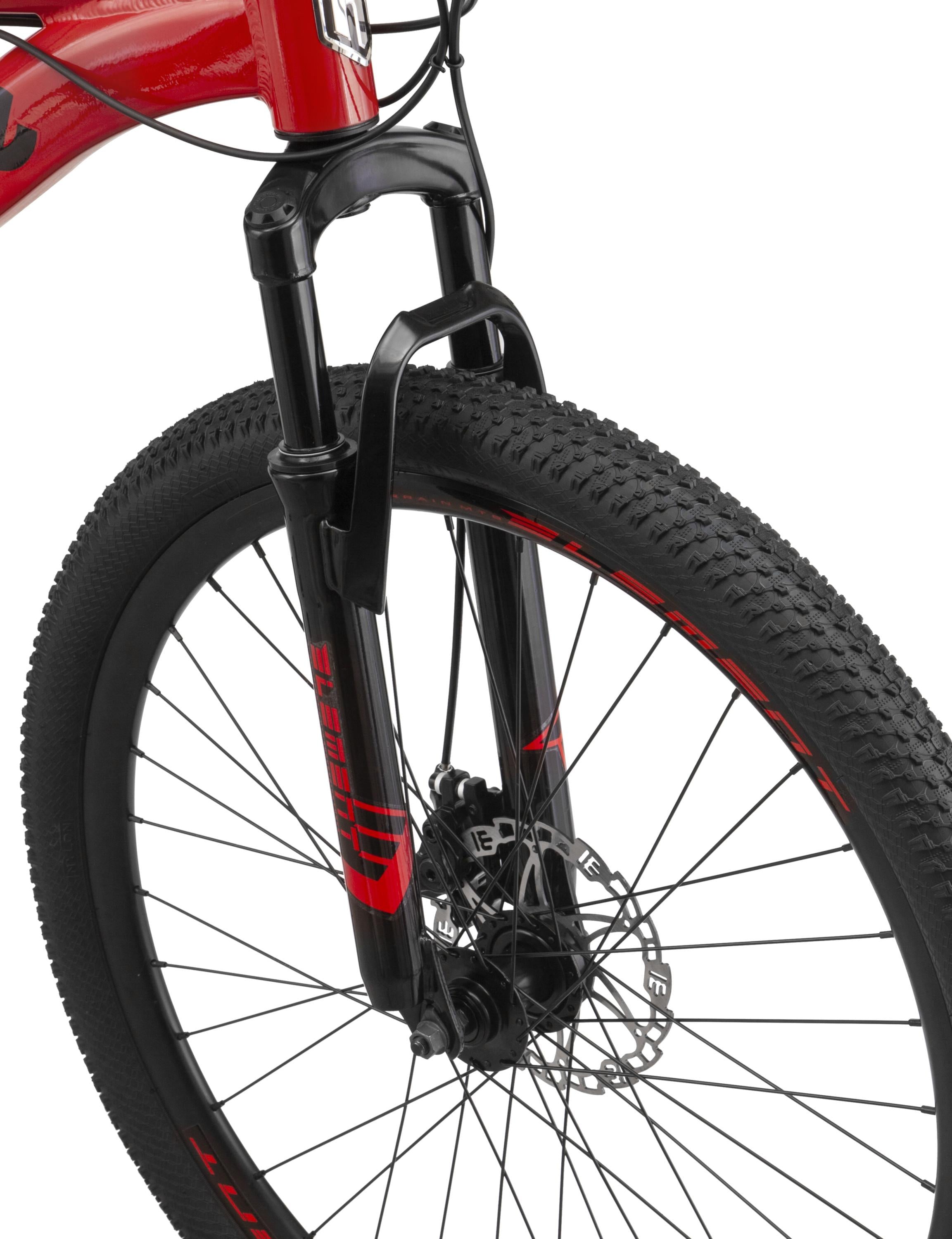 Mongoose Durham Mountain Bike, 21 Speeds, 26-Inch Wheels, Red