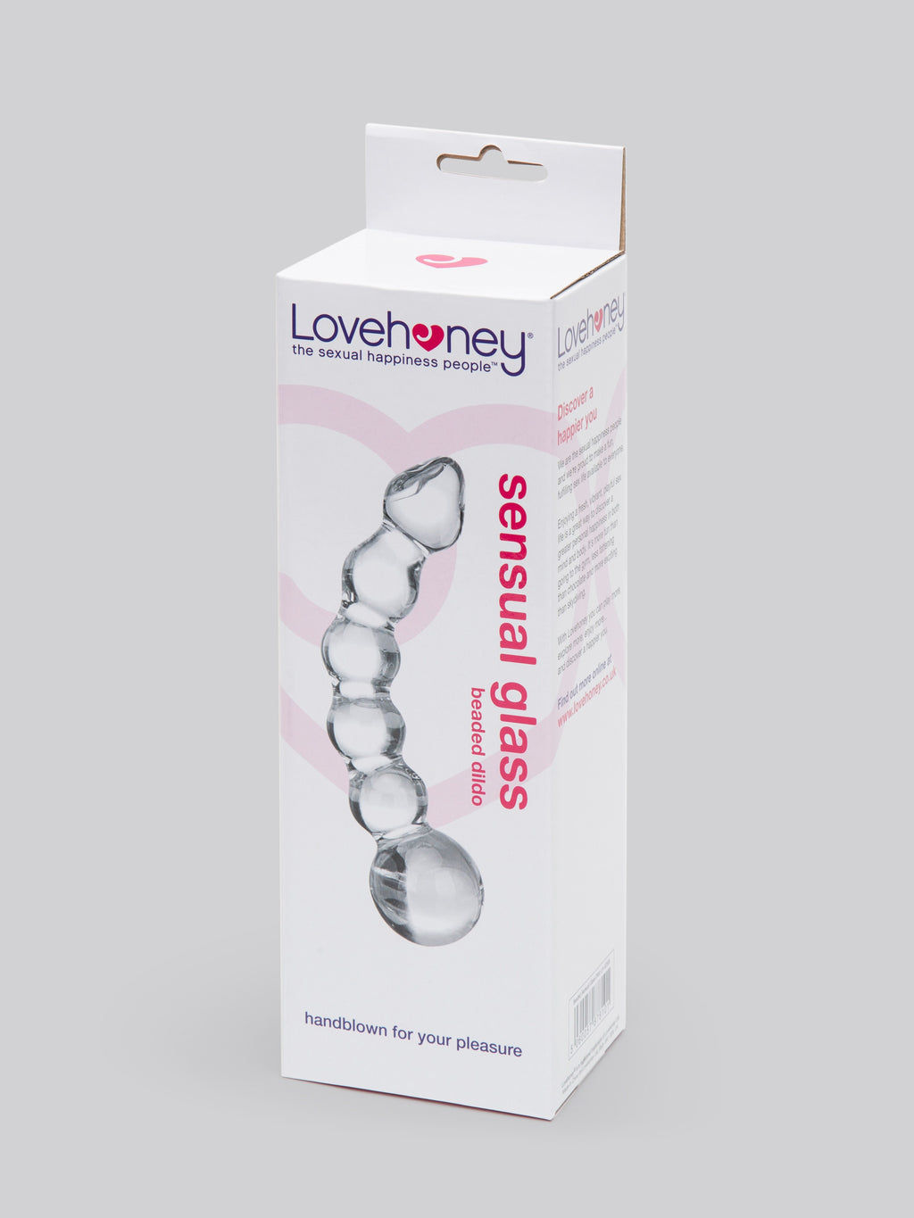 Lovehoney Beaded Sensual Glass Dildo 7 Inch, Clear | Clear