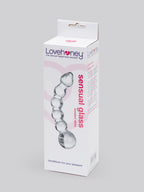 Lovehoney Beaded Sensual Glass Dildo 7 Inch, Clear | Clear