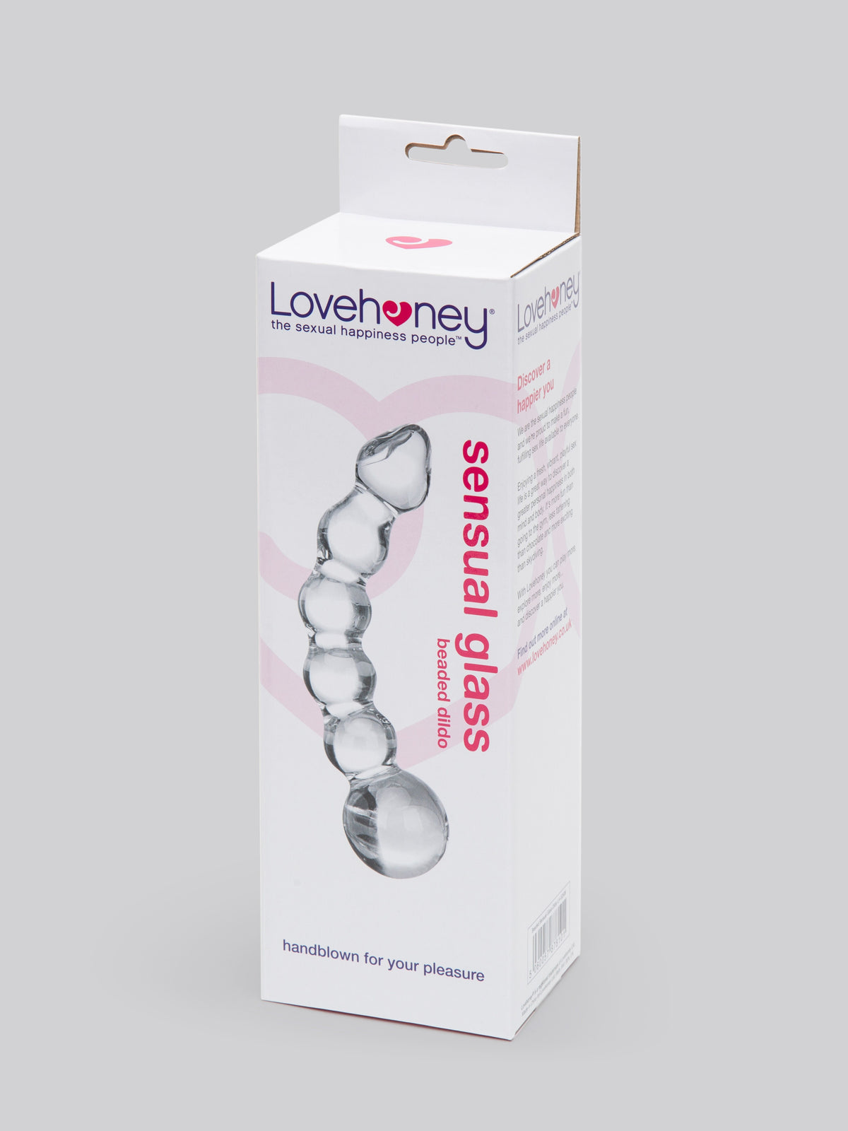 Lovehoney Beaded Sensual Glass Dildo 7 Inch, Clear | Clear