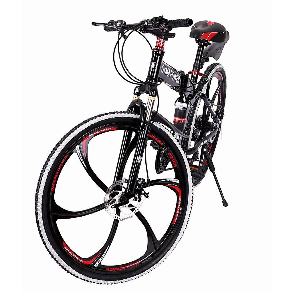 Sokhug Outroad Mountain Bike 26-In. Wheel 21 Speed 6 Spoke Double Disc Brake Bicycle for Adult or Teens, Black