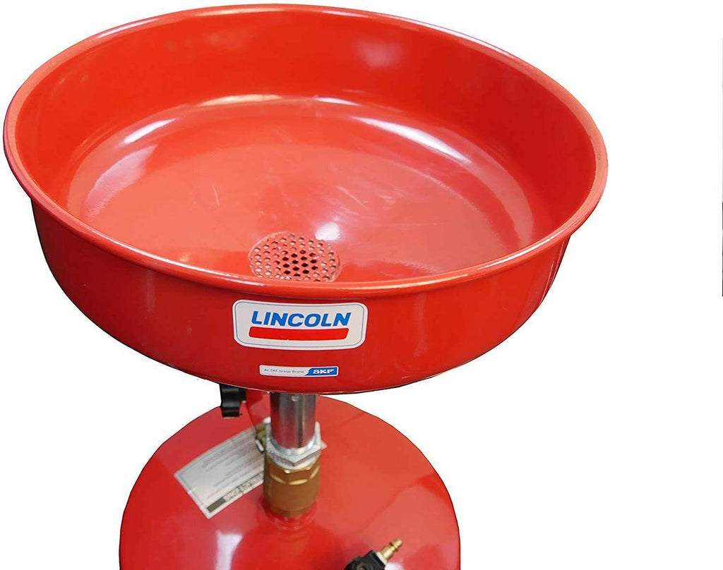 Lincoln 3601 Pressurized 18 Gallon Portable Fluid Drain Tank with 14" Bowl