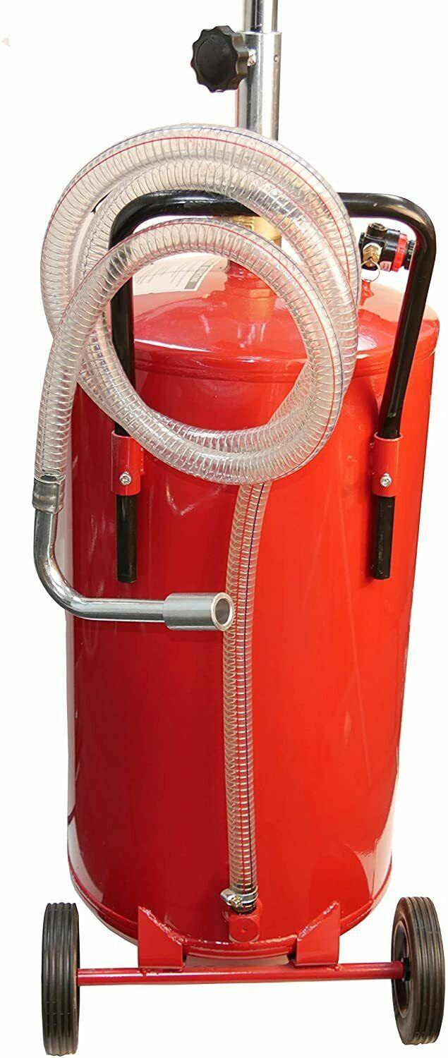 Lincoln 3601 Pressurized 18 Gallon Portable Fluid Drain Tank with 14" Bowl