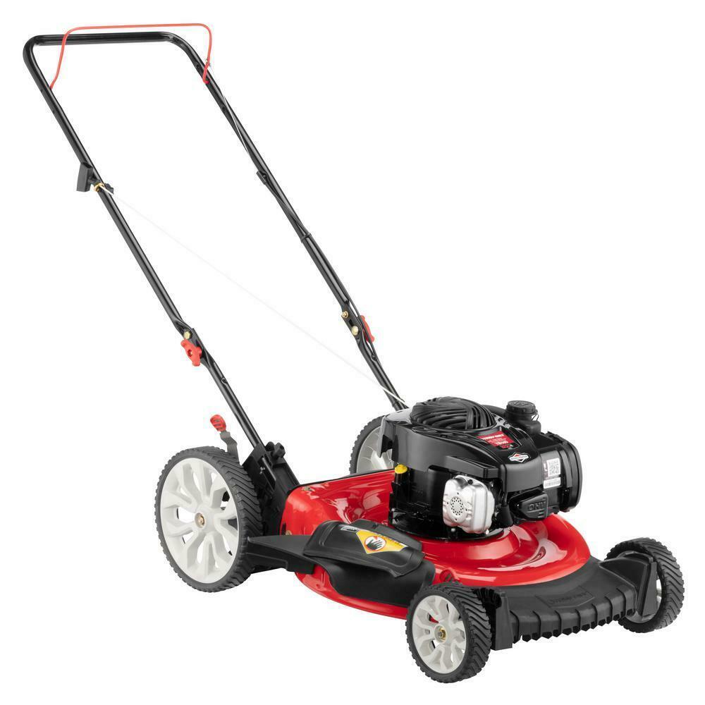 Push Lawn Mower High Rear Wheels Gas Walk Behind 21-Inch 140cc 500e