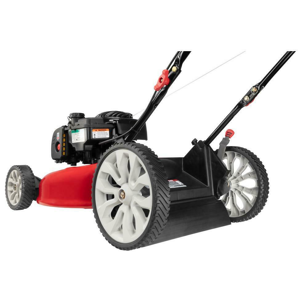 Push Lawn Mower High Rear Wheels Gas Walk Behind 21-Inch 140cc 500e