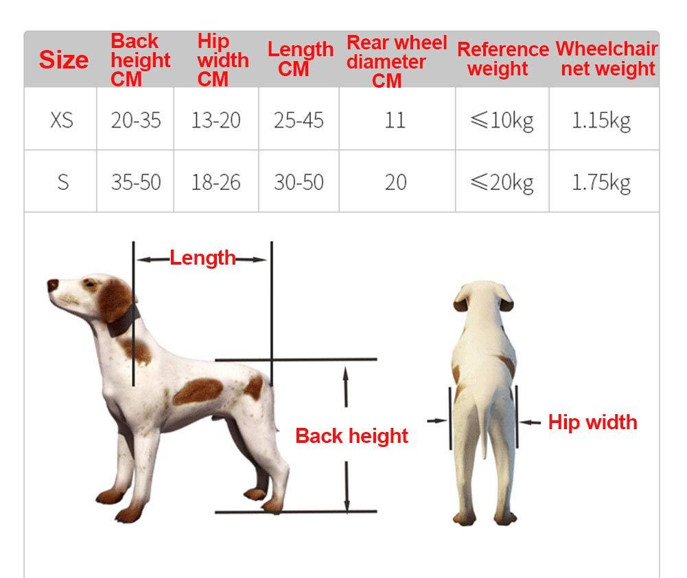 WANXJM Dog Wheelchair Back Limb Rehabilitation Aid, Adjustable Hind Legs Disability Moped, for Aging, Injured, Arthritis Pet