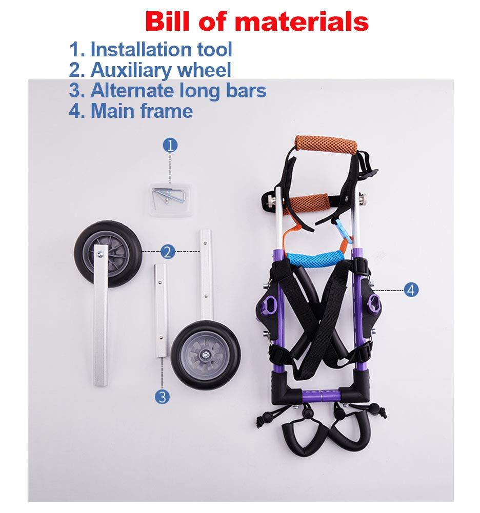 WANXJM Dog Wheelchair Back Limb Rehabilitation Aid, Adjustable Hind Legs Disability Moped, for Aging, Injured, Arthritis Pet