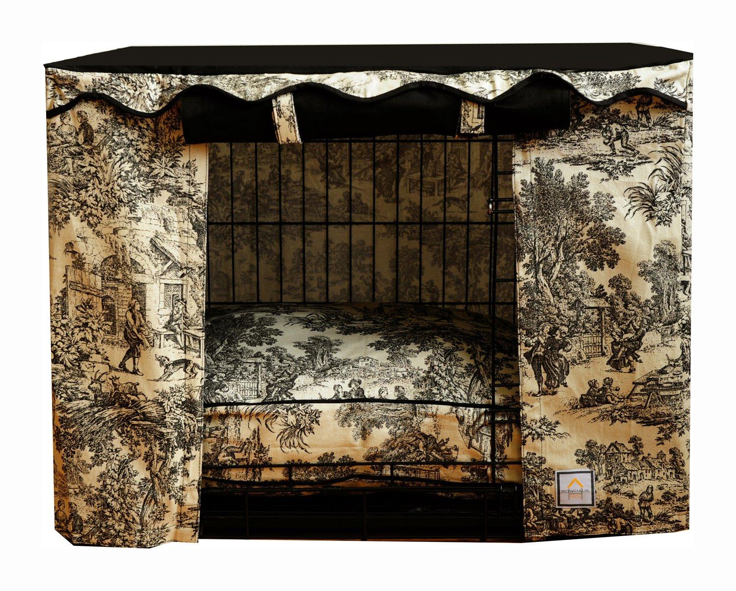 BowhausDog Crate Cover in Toile