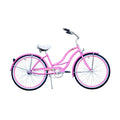 Micargi TAHITI 26" Beach Cruiser Coaster Brake  Steel Spokes One Piece Crank Alloy Pink Rims 36H With Fenders Color: Pink