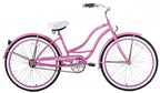 Micargi TAHITI 26" Beach Cruiser Coaster Brake  Steel Spokes One Piece Crank Alloy Pink Rims 36H With Fenders Color: Pink