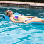 TRC Recreation Texas Recreation Serenity 70" Lounger Pool Float, Flamingo Pink &amp; Marina Blue