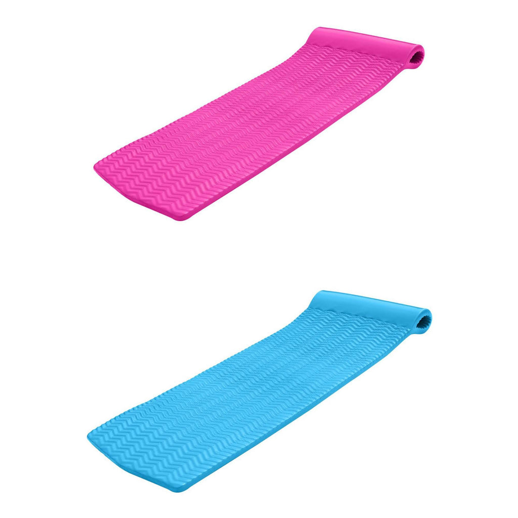 TRC Recreation Texas Recreation Serenity 70" Lounger Pool Float, Flamingo Pink &amp; Marina Blue