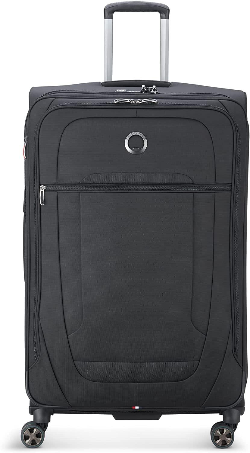 Helium DLX Softside Expandable Luggage with Spinner Wheels, Black, Checked-Large 29 Inch
