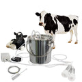 nother cow milker machine electric,pulsation vacuum pump cow milker, automatic portable livestock milking equipment,us standard. (for cow 3l)