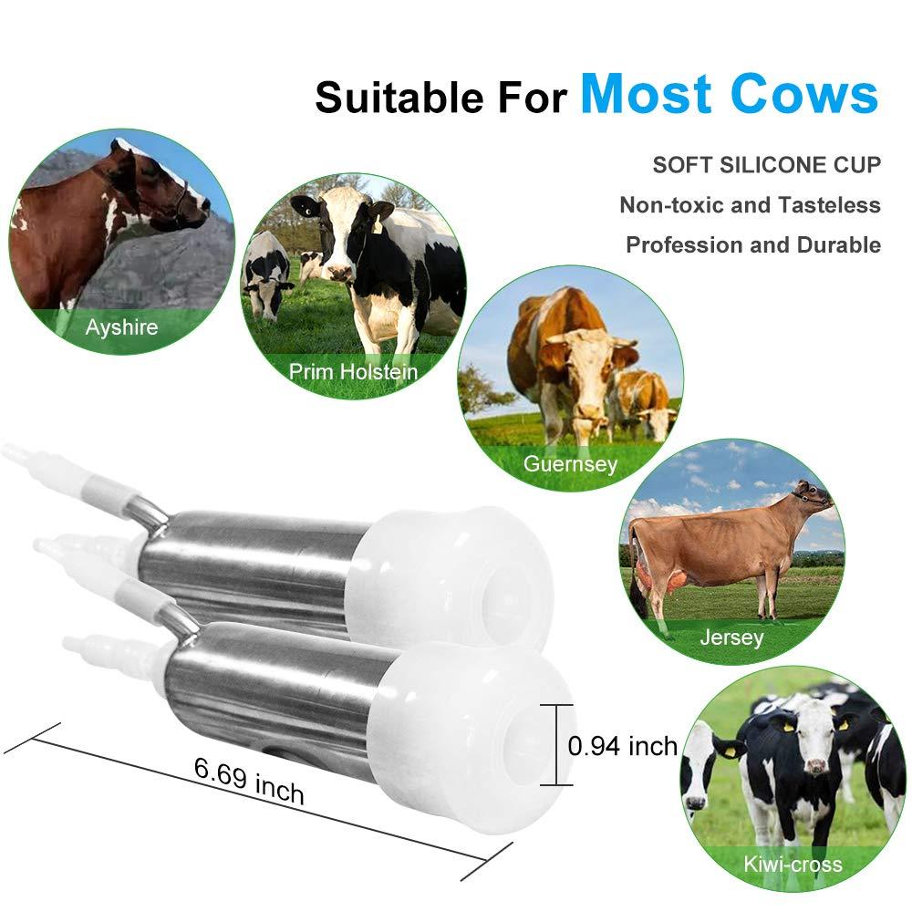 nother cow milker machine electric,pulsation vacuum pump cow milker, automatic portable livestock milking equipment,us standard. (for cow 3l)