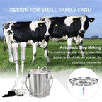 nother cow milker machine electric,pulsation vacuum pump cow milker, automatic portable livestock milking equipment,us standard. (for cow 3l)