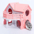 TONGZHENGTAI Pet Supplies Hamster Hut CottaPet Supplieshousespet Cottagehouse Layerskateboard Spinning Wheel Hamster Gerbil Mouse Small Pet CaHouse Size:17 X 15 X 15.5 cm