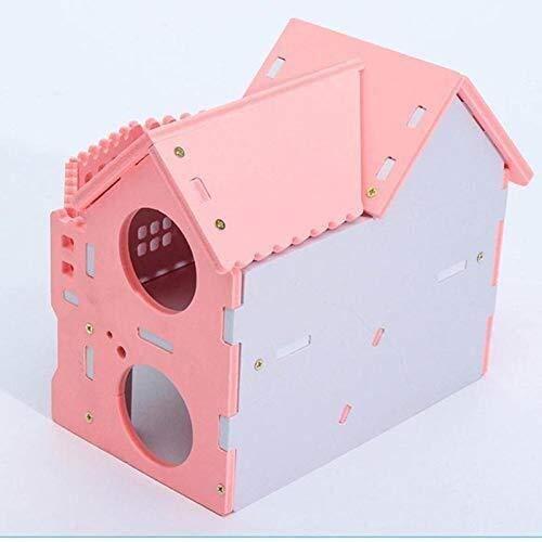 TONGZHENGTAI Pet Supplies Hamster Hut CottaPet Supplieshousespet Cottagehouse Layerskateboard Spinning Wheel Hamster Gerbil Mouse Small Pet CaHouse Size:17 X 15 X 15.5 cm