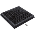 Waterway 640-4721 V 12" x 12" Square Main Drain Grate with Frame - Black