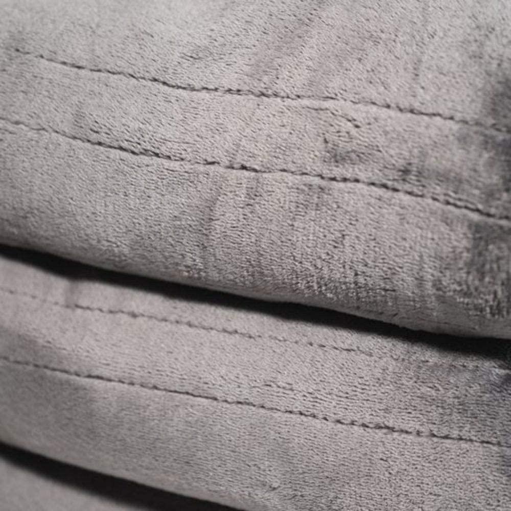 Queen Size Microlight Electric Heated Blanket with Dual Controllers, Gray