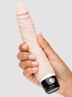 Lovehoney Silicone 7 Function Slim Realistic Dildo Vibrator 6.5 Inch, Flesh Pink