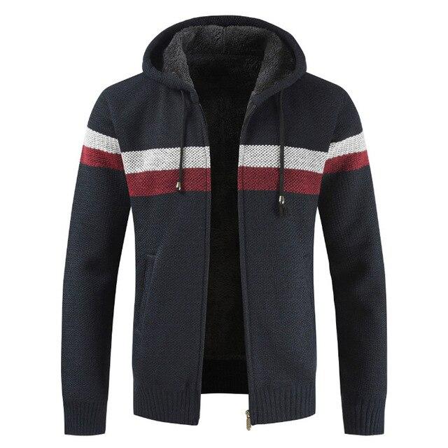 Winter Thick Warm Hooded Cardigan Sweater Coat