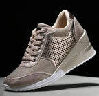 Ladies Leopard Platform Sneakers Shoes
