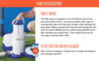 2500 gph above ground swimming pool sand filter pump 58392e w/ filter cartridge