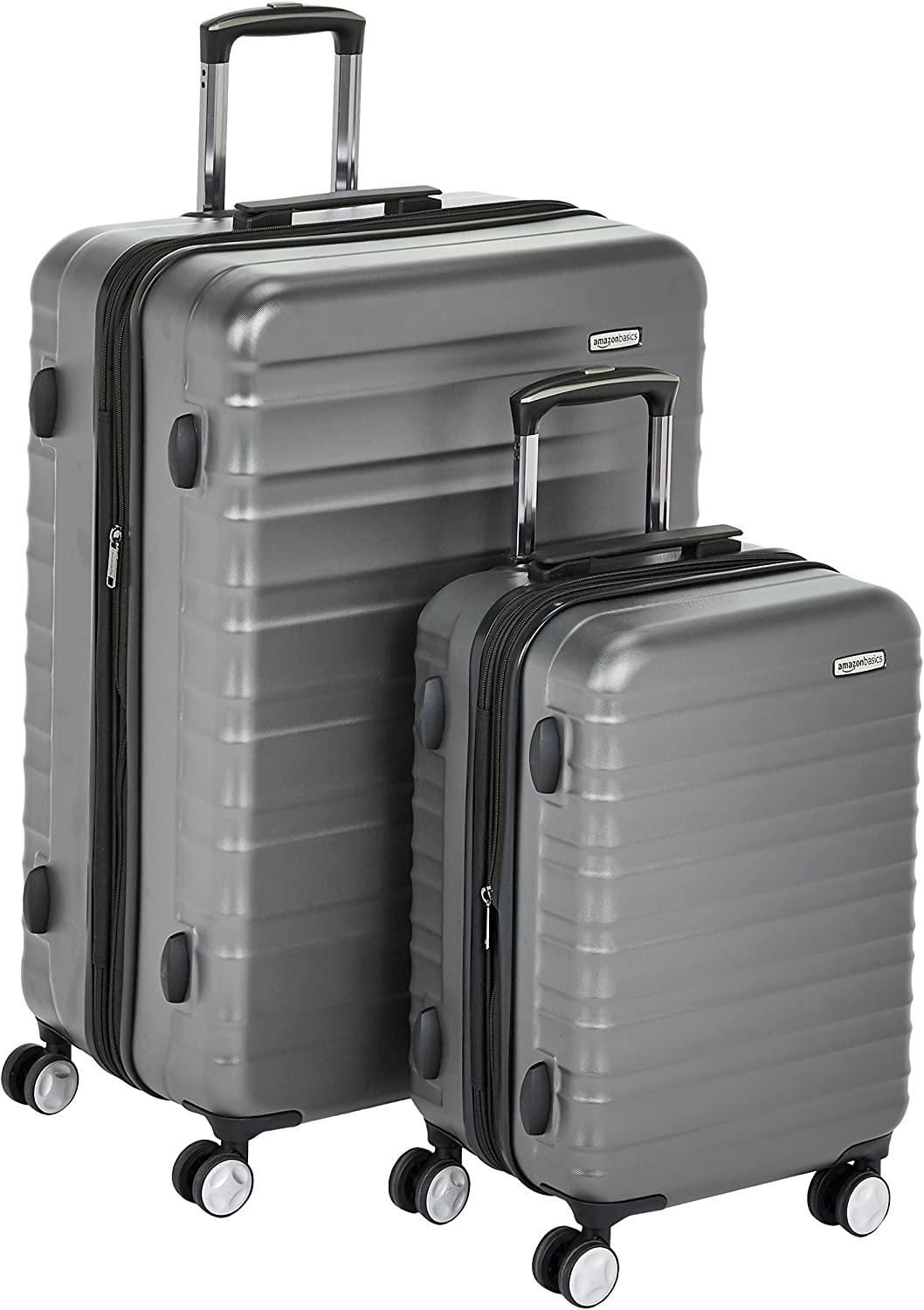 Hardside Spinner Luggage with Built-In TSA Lock - 2-Piece Set (21", 30"), Grey