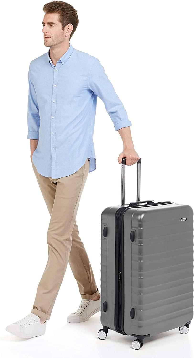 Hardside Spinner Luggage with Built-In TSA Lock - 2-Piece Set (21", 30"), Grey