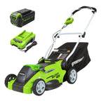 40V 16" (Push) Cordless Lawn Mower, 4.0Ah Battery (1/3 Acre, Push Button Start, Compatible with 75+ Tools)