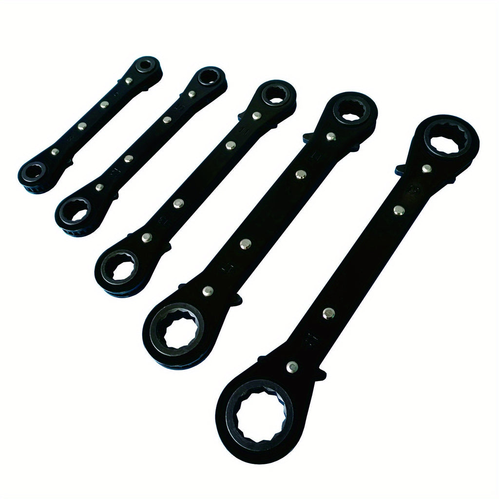 5-piece Ratchet Wrench  Wrench Auto Repair Tool Manual Tool Set Double-ended Ratchet