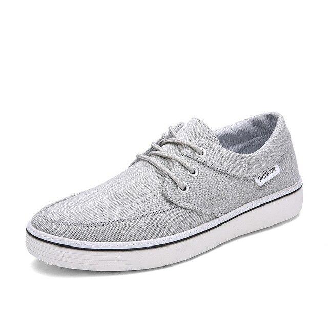 Men Handmade Lace-up Canvas Shoes
