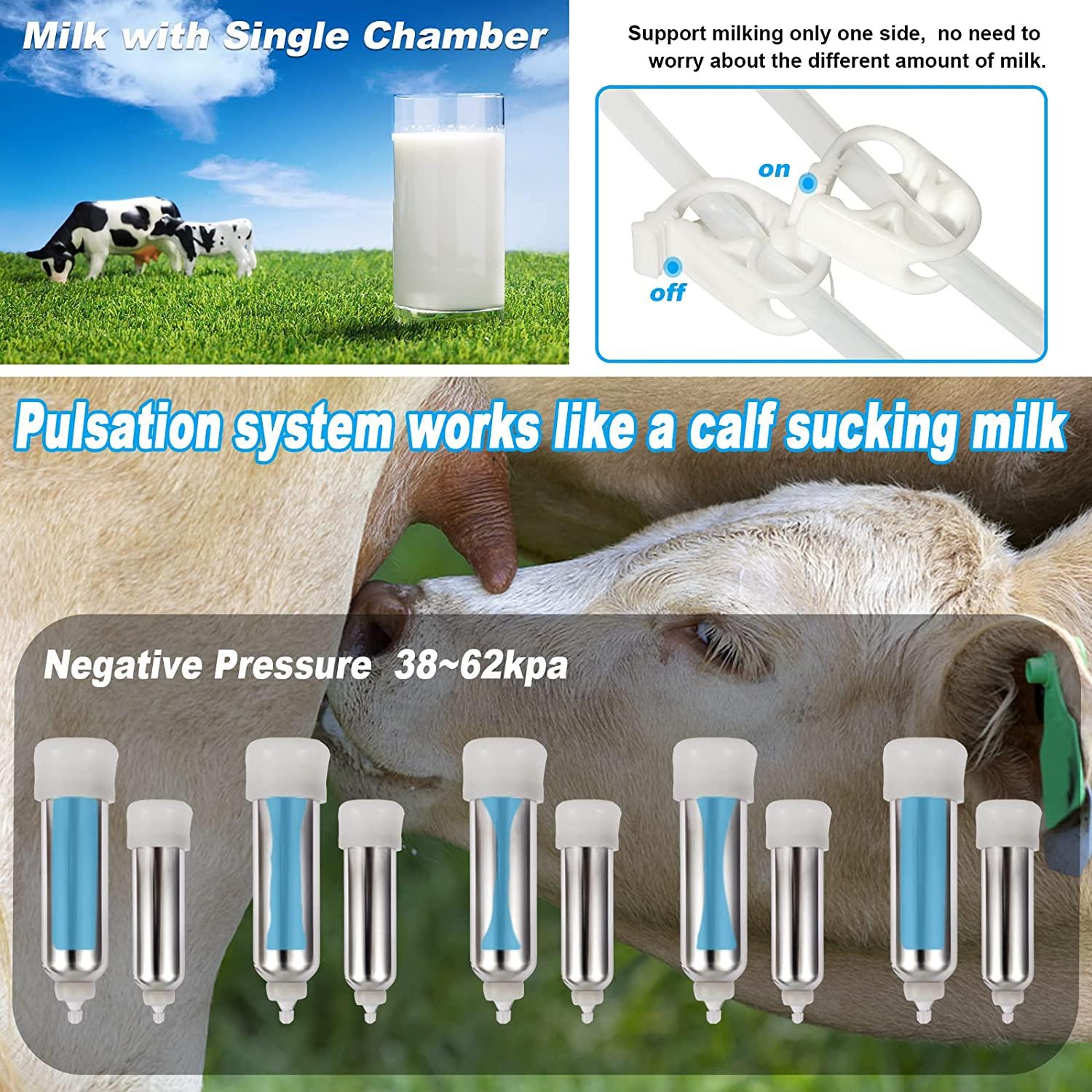 electric milking machine for cow 3l portable pulsation adjustable vacuum pressure pump milker with livestock milking machine