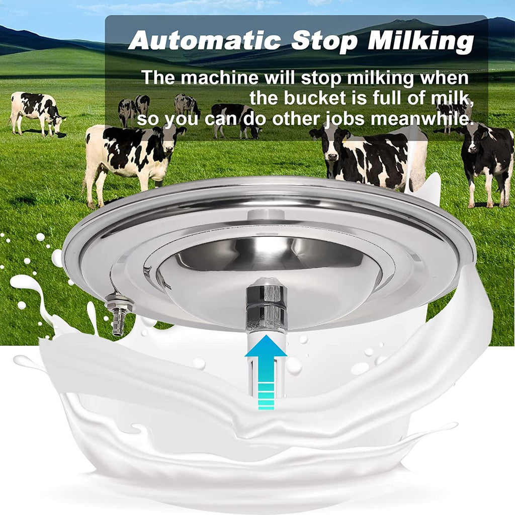 electric milking machine for cow 3l portable pulsation adjustable vacuum pressure pump milker with livestock milking machine