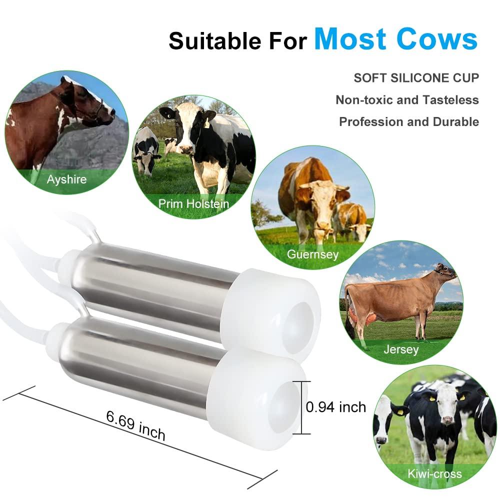 electric milking machine for cow 3l portable pulsation adjustable vacuum pressure pump milker with livestock milking machine