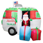 7' Air Blown Inflatable Santa Christmas Camper/RV Trailer Yard Decoration GTC00279-7