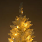 EasingRoom 7.5 FT White Artificial Christmas Tree Slim Skinny Tree with Pre-Lit Lights 1050 Tips White