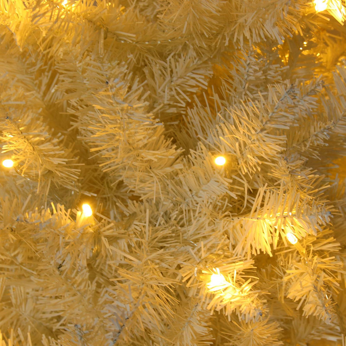 EasingRoom 7.5 FT White Artificial Christmas Tree Slim Skinny Tree with Pre-Lit Lights 1050 Tips White