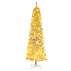 EasingRoom 7.5 FT White Artificial Christmas Tree Slim Skinny Tree with Pre-Lit Lights 1050 Tips White